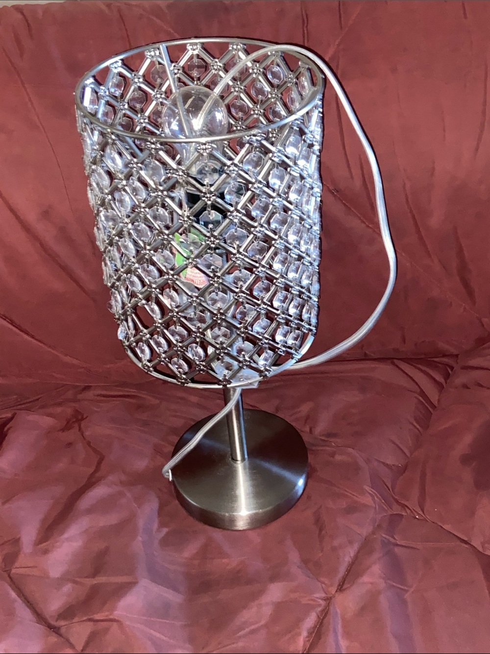 Chrome Decorative Table Lamp - Silver Finish